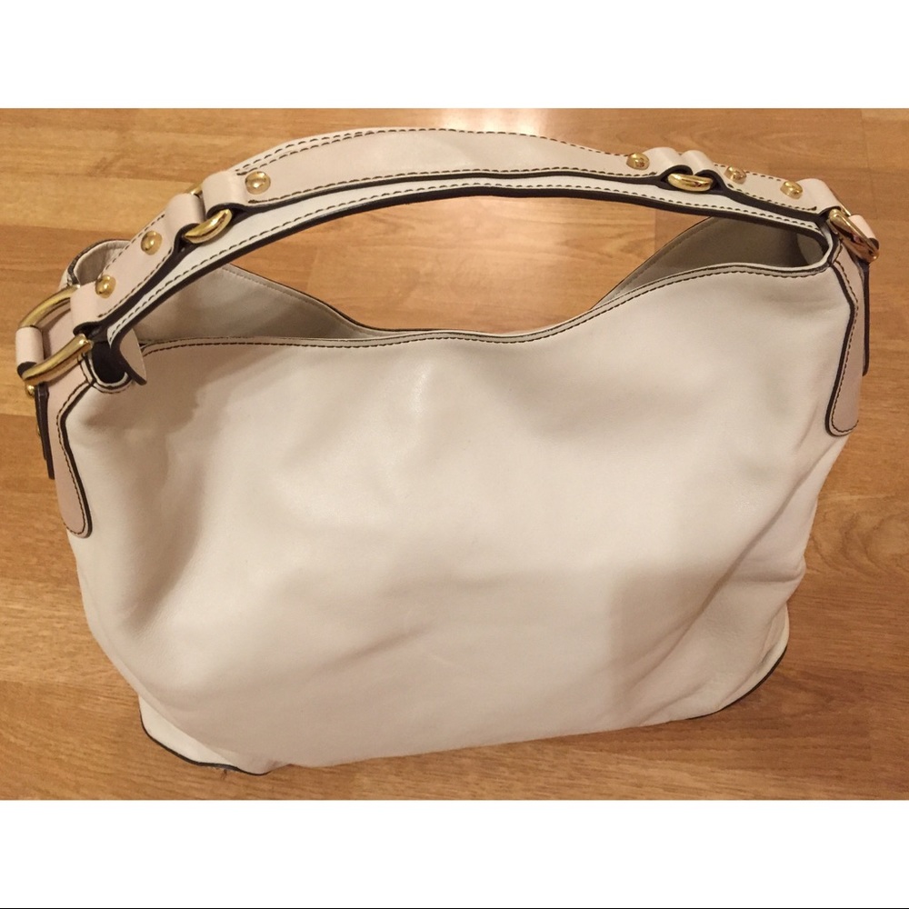Cole Hana - Ivory Leather Tote Bag